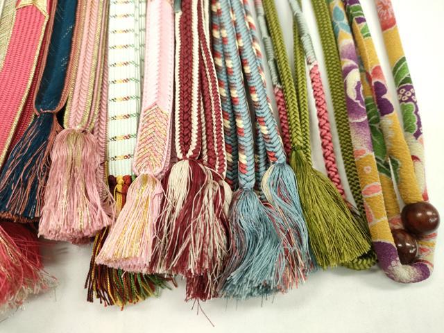 平和屋着物●和装小物　帯締め20本セット　高麗組　笹浪組　奈良組　丸ぐけ　金糸　未使用あり　逸品　CABD8686ju