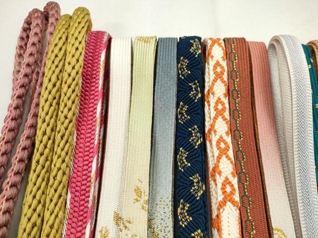 平和屋着物●和装小物　帯締め20本セット　高麗組　唐組　冠組　鴨川組　龍村柄　礼装用　金糸　未使用あり　逸品　CABD8690ju