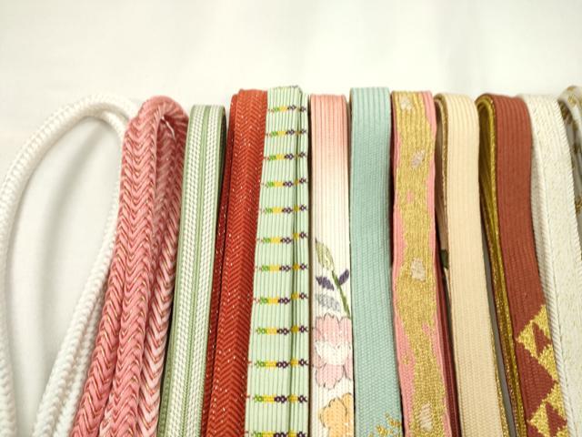 平和屋着物●和装小物　帯締め20本セット　高麗組　畝打組　唐組　小田巻き　金糸　長尺あり　未使用あり　逸品　CABD8694ju