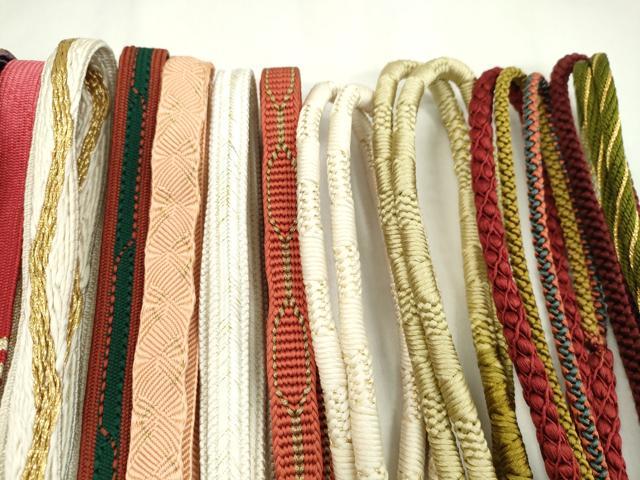 平和屋着物●和装小物　帯締め20本セット　高麗組　奈良組　鴨川組　礼装用　金糸　未使用あり　逸品　CABD8698ju