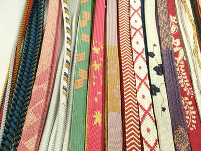 平和屋着物●和装小物　帯締め20本セット　高麗組　奈良組　鴨川組　礼装用　金糸　未使用あり　逸品　CABD8698ju