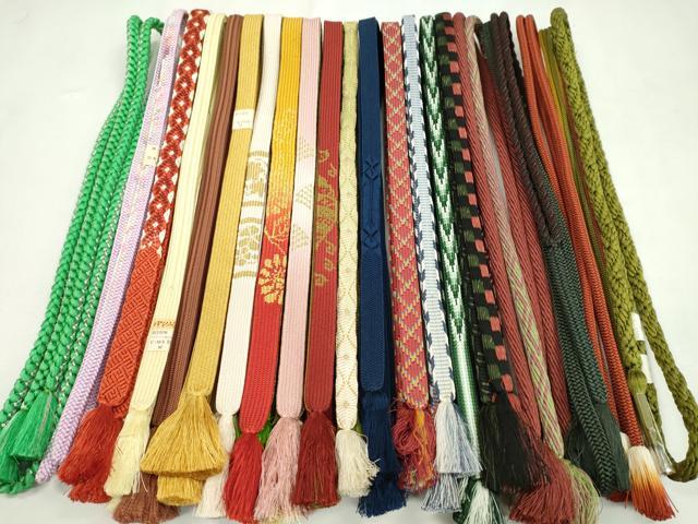 平和屋着物●和装小物　帯締め20本セット　高麗組　唐組　丸組　礼装用　金糸　未使用あり　逸品　CABD8701ju