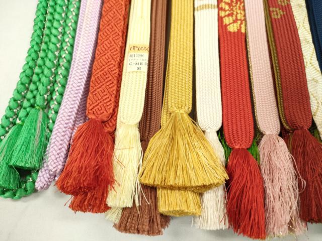 平和屋着物●和装小物　帯締め20本セット　高麗組　唐組　丸組　礼装用　金糸　未使用あり　逸品　CABD8701ju