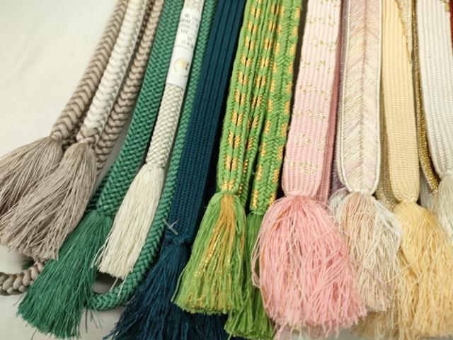 平和屋着物●和装小物　帯締め20本セット　高麗組　冠組　大和組　礼装用　三ッ杵印　紐の渡敬　金糸　長尺・未使用あり　逸品　CABD8702ju
