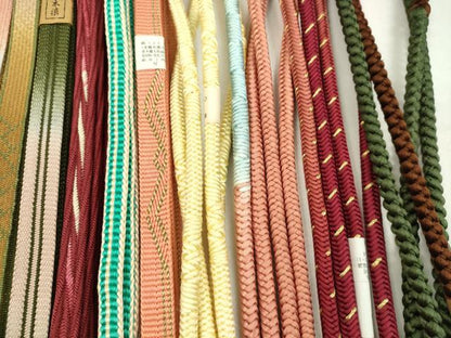 平和屋着物●和装小物　帯締め20本セット　高麗組　奈良組　鴨川組　礼装用　伊賀手組み紐　草木染　金糸　未使用多数　逸品　CABD8705ju