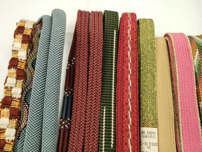 平和屋着物●和装小物　帯締め20本セット　高麗組　冠組　笹浪組　大和組　金銀糸　長尺あり　未使用あり　逸品　CABD8706ju