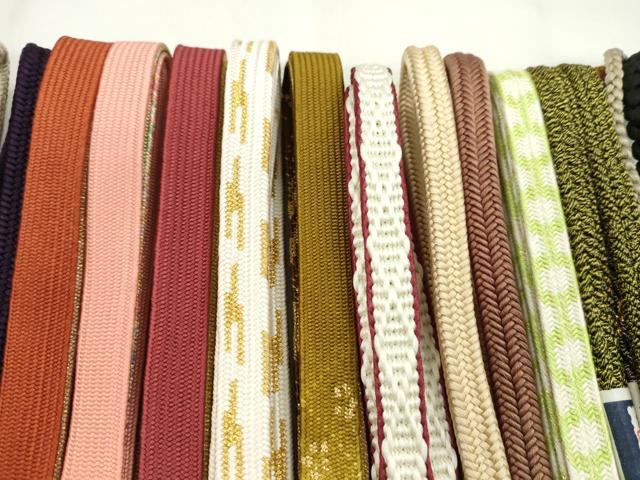 平和屋着物●和装小物　帯締め20本セット　高麗組　冠組　貝の口組　礼装用　金糸　長尺あり　未使用あり　逸品　CABD8708ju