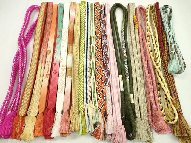 平和屋着物●和装小物　帯締め20本セット　高麗組　唐組　変わり貝の口組　奈良組　龍村柄　礼装用　金糸　未使用あり　逸品　CABD8710ju