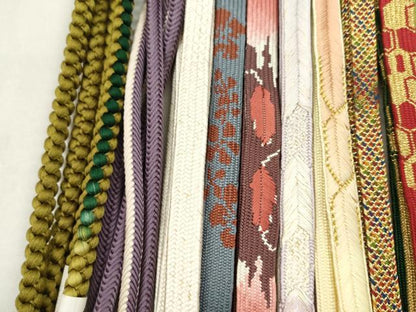 平和屋着物●和装小物　帯締め20本セット　高麗組　大和組　笹浪組　奈良組　礼装用　金糸　未使用あり　逸品　CABD8712ju