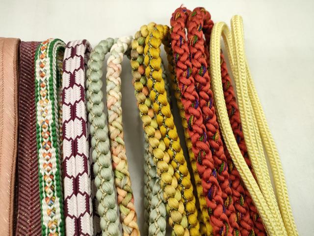 平和屋着物●和装小物　帯締め20本セット　高麗組　冠組　笹浪組　丸組　礼装用　金糸　長尺あり　未使用あり　逸品　CABD8716ju
