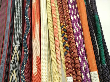平和屋着物●和装小物　帯締め20本セット　高麗組　丸組　金糸　未使用あり　逸品　CABD8725ju