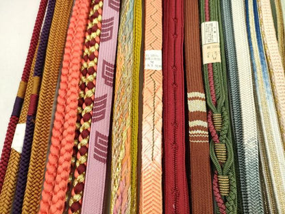 平和屋着物●和装小物　帯締め20本セット　高麗組　貝の口組　笹浪組　鴨川組　金糸　未使用あり　逸品　CABD8726ju