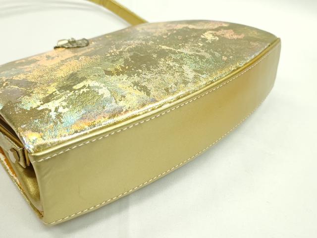 平和屋着物▼和装小物　和装バッグ　ハンドバッグ　金鷲本舗謹製　KINWASHI　金彩　逸品　CABD8757ju