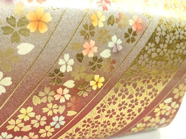 平和屋着物▼和装小物　和装バッグ　ハンドバッグ　舞桜　金彩　逸品　CABD8758ju