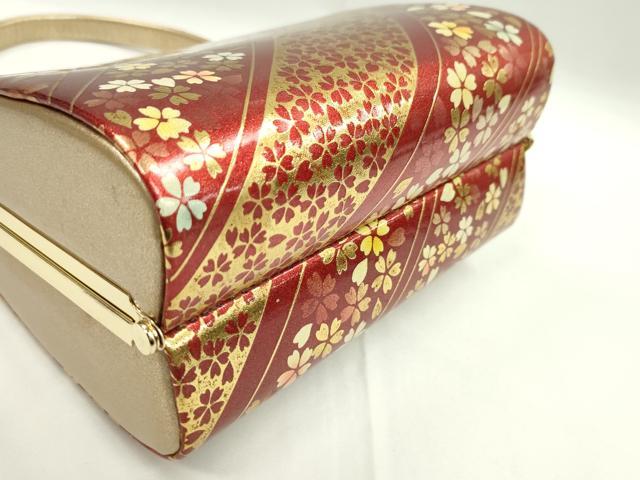 平和屋着物▼和装小物　和装バッグ　ハンドバッグ　舞桜　金彩　逸品　CABD8758ju