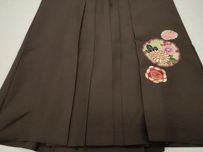 平和屋着物●女性　行灯袴　総刺繍　雪輪花文　金糸　洗える着物　CABD8801gh