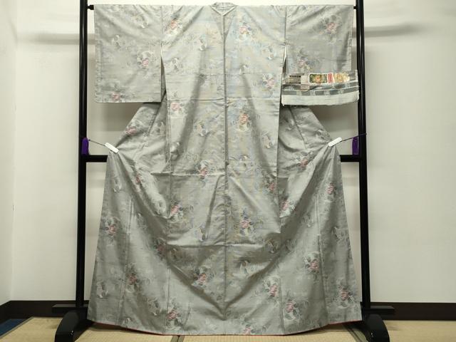 平和屋着物●都喜ヱ門　本場大島紬　白大島　7マルキ　総絣　風の微笑　藤絹織物謹製　証紙付き　正絹　逸品　未使用　CABD8804gh