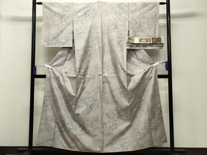 平和屋着物●都喜ヱ門　本場大島紬　白大島　7マルキ　総絣　桂彩の詩　藤絹織物謹製　証紙付き　正絹　逸品　CABD8805gh