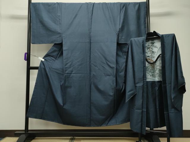 平和屋着物●男性　本場大島紬　アンサンブル　100亀甲　総詰め　キングサイズ　正絹　逸品　未使用　CABD8807gh
