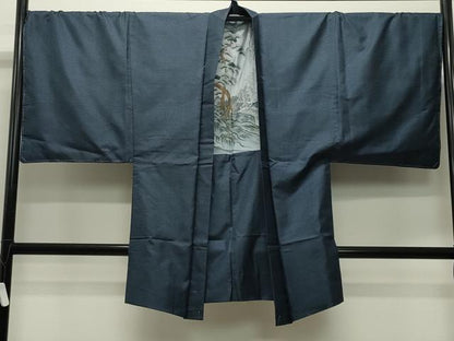 平和屋着物●男性　本場大島紬　アンサンブル　100亀甲　総詰め　キングサイズ　正絹　逸品　未使用　CABD8807gh
