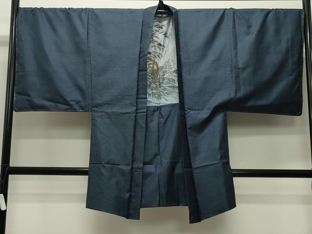 平和屋着物●男性　本場大島紬　アンサンブル　100亀甲　総詰め　キングサイズ　正絹　逸品　未使用　CABD8807gh