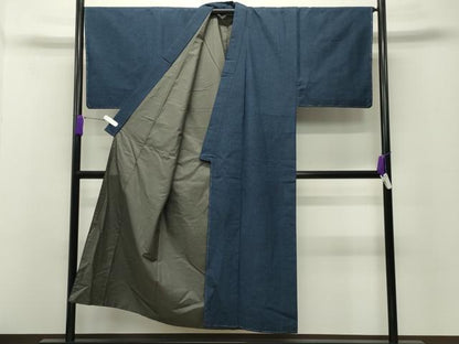 平和屋着物●男性　紬　アンサンブル　霞文　正絹　逸品　未使用　CABD8809gh