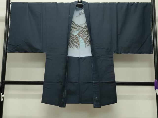 平和屋着物●男性　紬　アンサンブル　霞文　正絹　逸品　未使用　CABD8812gh