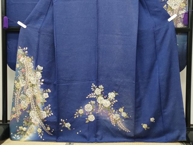 平和屋着物●豪華振袖　辻が花　絞り　暈し染め　金通し地　さが美扱い　正絹　逸品　CABD8820gh