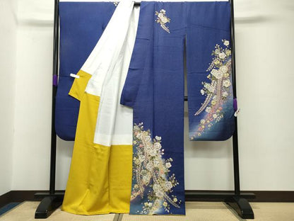 平和屋着物●豪華振袖　辻が花　絞り　暈し染め　金通し地　さが美扱い　正絹　逸品　CABD8820gh