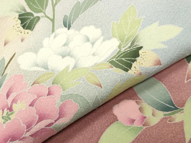 平和屋着物●訪問着　友禅　作家物　梅松鶴花文　暈し染め　正絹　逸品　未使用　CABD8823gh