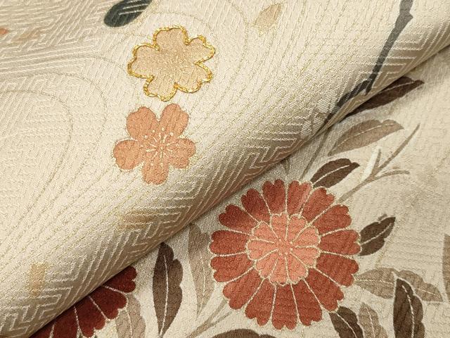 平和屋着物●訪問着　駒刺繍　流水松竹梅文　暈し染め　金彩　正絹　逸品　CABD8827gh