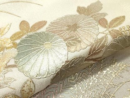 平和屋着物●金彩友禅　卓越技能者・名工・和田光正　訪問着　檜扇花文　暈し染め　金銀彩　正絹　逸品　未使用　CABD8829gh