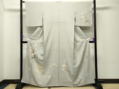 平和屋着物●京加賀友禅　百貫石峰　訪問着　枝花文　蛍暈し　正絹　逸品　CABD8830gh
