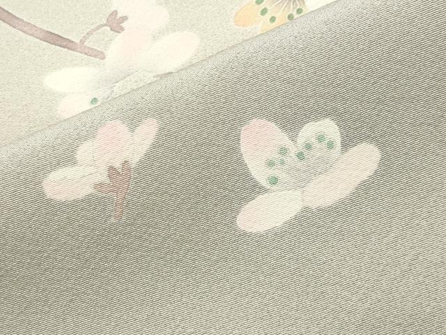 平和屋着物●京加賀友禅　百貫石峰　訪問着　枝花文　蛍暈し　正絹　逸品　CABD8830gh