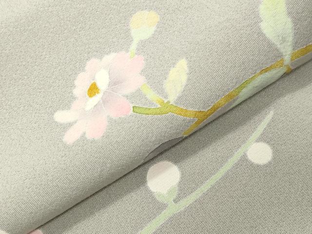 平和屋着物●京加賀友禅　百貫石峰　訪問着　枝花文　蛍暈し　正絹　逸品　CABD8830gh