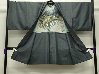 平和屋着物●男性　本場大島紬　アンサンブル　100亀甲　総詰め　正絹　逸品　CABD8831gh