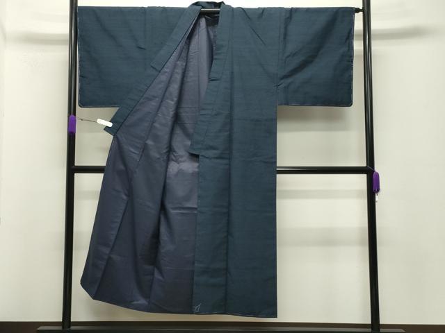 平和屋着物○男性 紬 アンサンブル 色無地 褐返色 正絹 逸品 未使用