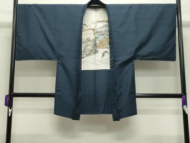平和屋着物●男性　紬　アンサンブル　色無地　褐返色　正絹　逸品　未使用　CABD8832gh
