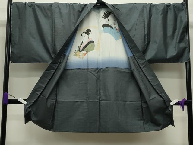 平和屋着物●男性　本場大島紬　アンサンブル　100亀甲　総詰め　キングサイズ　正絹　逸品　未使用　CABD8834gh