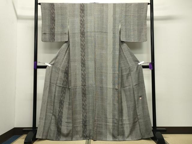 平和屋着物●訪問着　江戸小紋　作家物　吉祥文　黒地　正絹　逸品　未使用　CABD8843gh