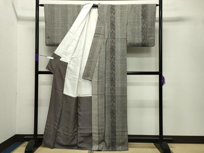 平和屋着物●訪問着　江戸小紋　作家物　吉祥文　黒地　正絹　逸品　未使用　CABD8843gh