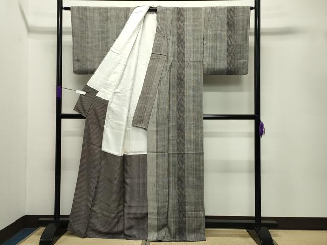 平和屋着物●訪問着　江戸小紋　作家物　吉祥文　黒地　正絹　逸品　未使用　CABD8843gh