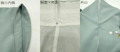 平和屋着物●訪問着　友禅　作家物　枝花文　暈し染め　正絹　逸品　CABD8844gh