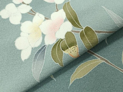 平和屋着物●訪問着　友禅　作家物　枝花文　暈し染め　正絹　逸品　CABD8844gh