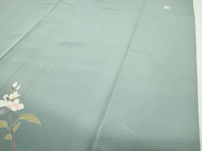 平和屋着物●訪問着　友禅　作家物　枝花文　暈し染め　正絹　逸品　CABD8844gh