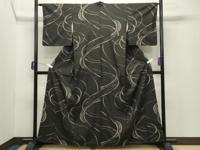 平和屋着物●上質な紬　吉祥文　正絹　逸品　CABD8847gh