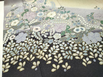 平和屋着物●訪問着　辻が花　絞り　暈し染め　金彩　正絹　逸品　CABD8850gh