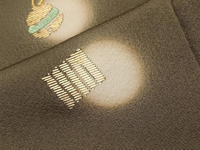 平和屋着物●訪問着　竹屋町刺繍　源氏香　宝尽くし文　蛍暈し　金糸　正絹　逸品　CABD8851gh