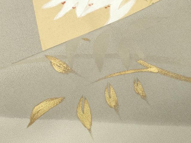 平和屋着物●訪問着　刺繍　色紙重ね花文　暈し染め　金彩　正絹　逸品　未使用　CABD8852gh