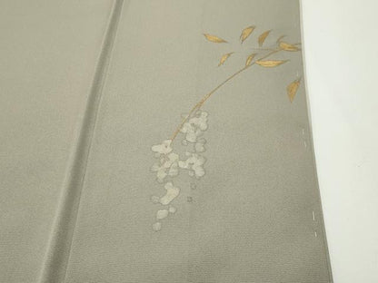 平和屋着物●訪問着　刺繍　色紙重ね花文　暈し染め　金彩　正絹　逸品　未使用　CABD8852gh
